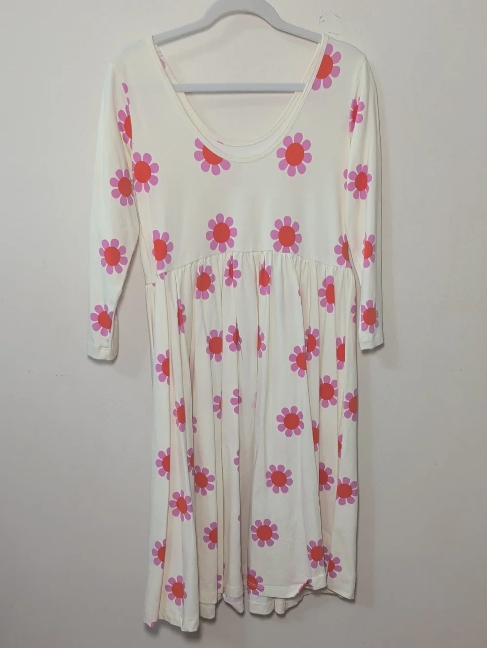 Alice + Ames Ballet Dress in Groovy Garden Ivory Purple Retro Mod Girls Size 10